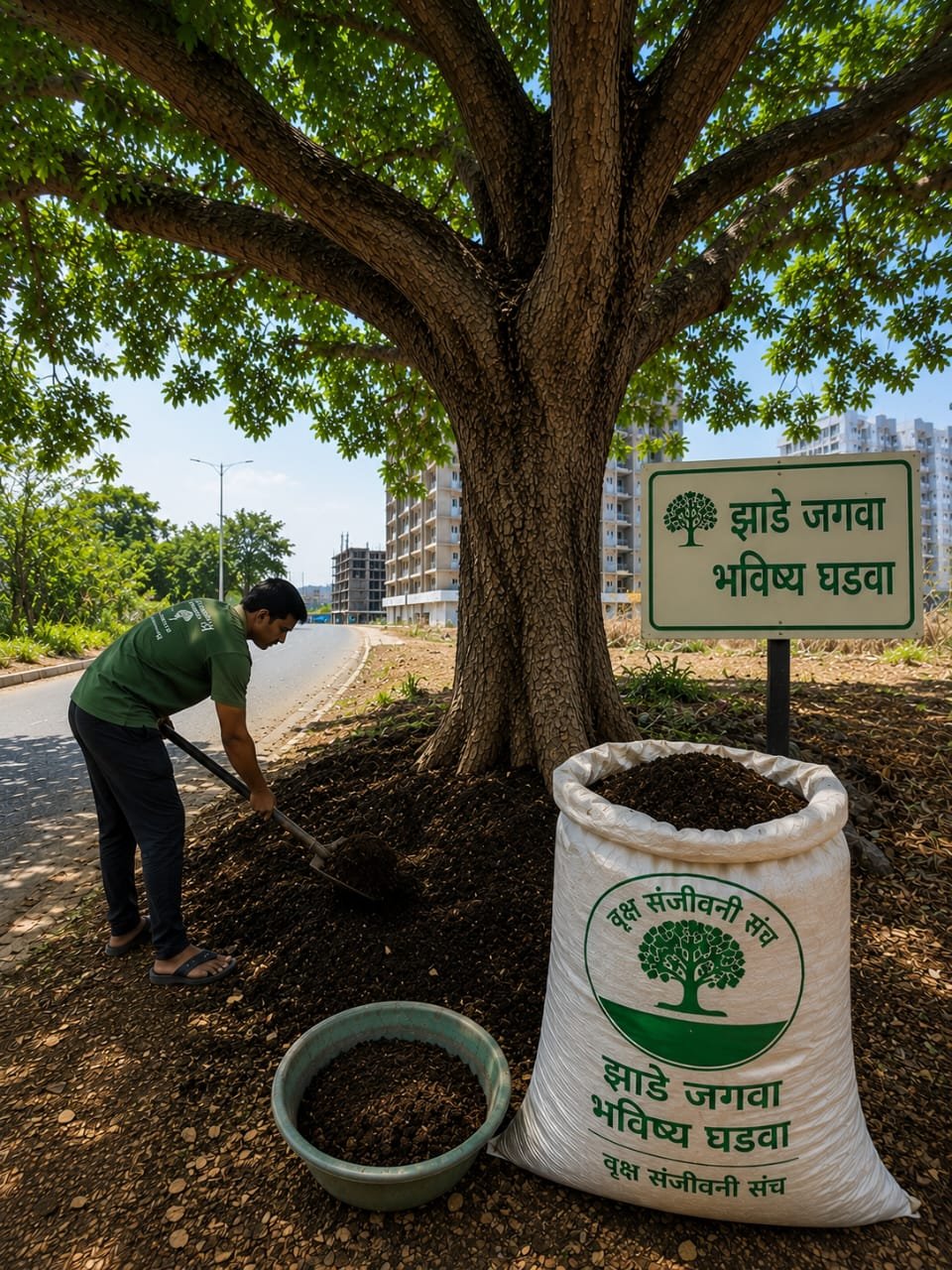 वृक्ष संजीवनी संच वापरताना - फील्ड फोटो